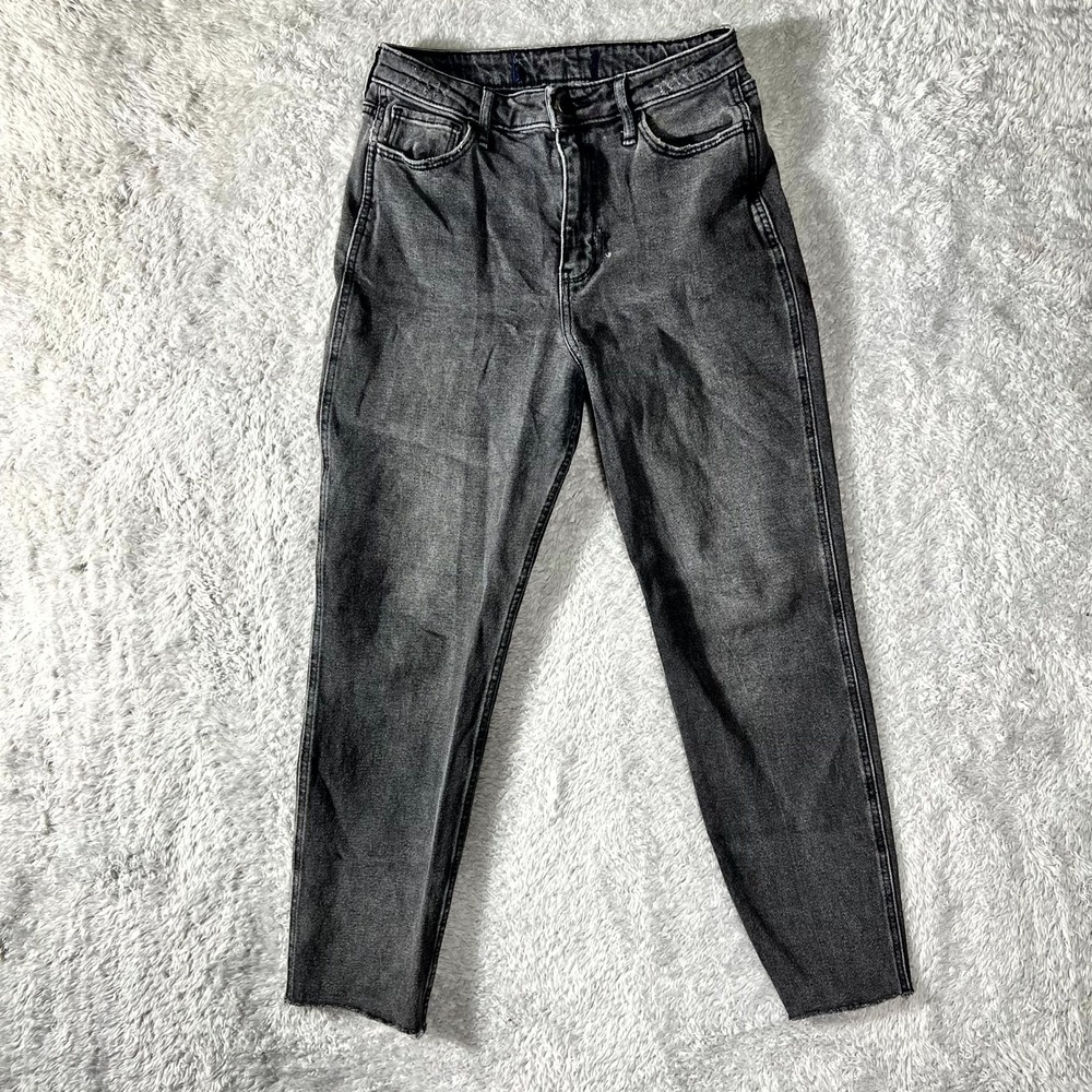 Hollister Jeans Womens 26x26 Black Cotton Stretch Skinny Leg Frayed Hem Trendy
